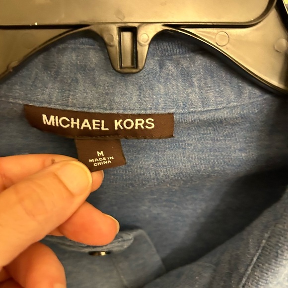 Michael Kors Blue Polo Shirt Classic Knit Design - Picture 2 of 3